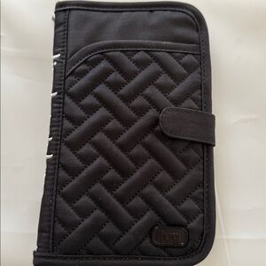 Lug Tandem Wallet Passport Organizer Card Slots Live Love Laugh Black